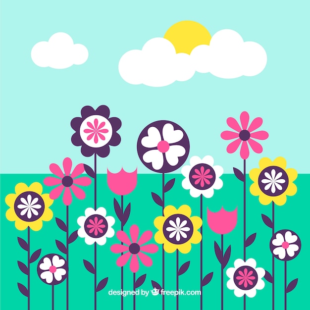 Free vector spring background