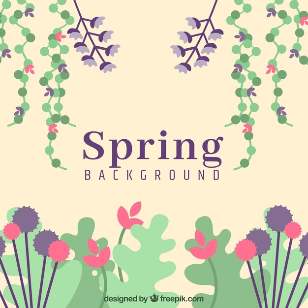 Free vector spring background