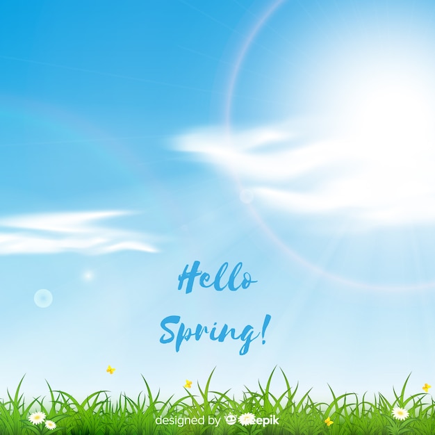 Free vector spring background