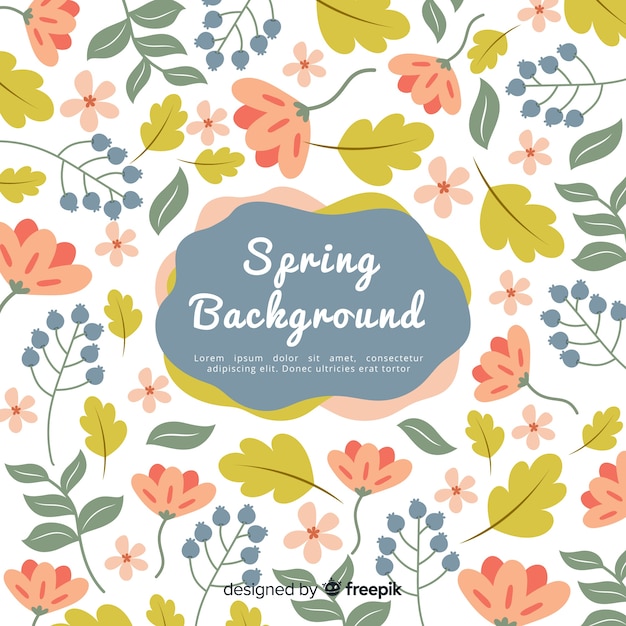 Free vector spring background