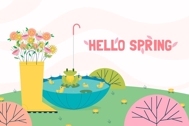 Free vector spring background