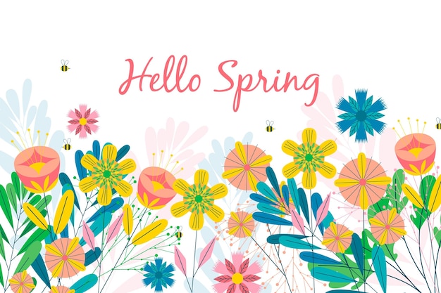 Free vector spring background