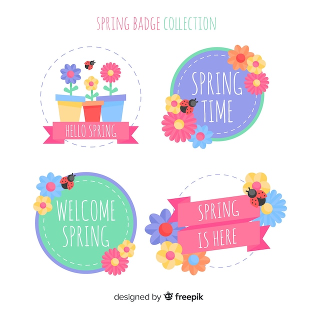 Spring badge collection