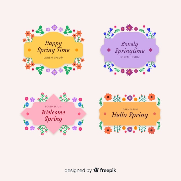 Spring badge collection