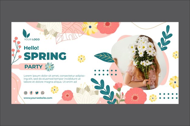 Spring banner template