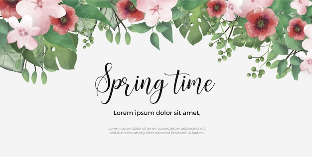 Modello di banner di primavera