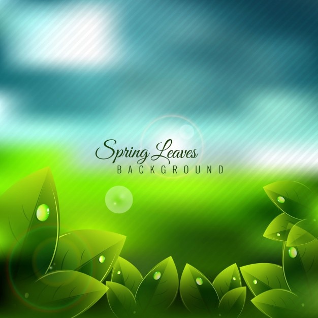 Free vector spring blurred background