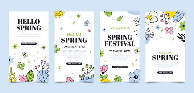 Spring celebration floral instagram stories collection