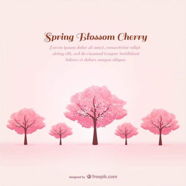 Free Vector spring cherry trees