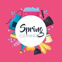 Free vector spring cleaning tools