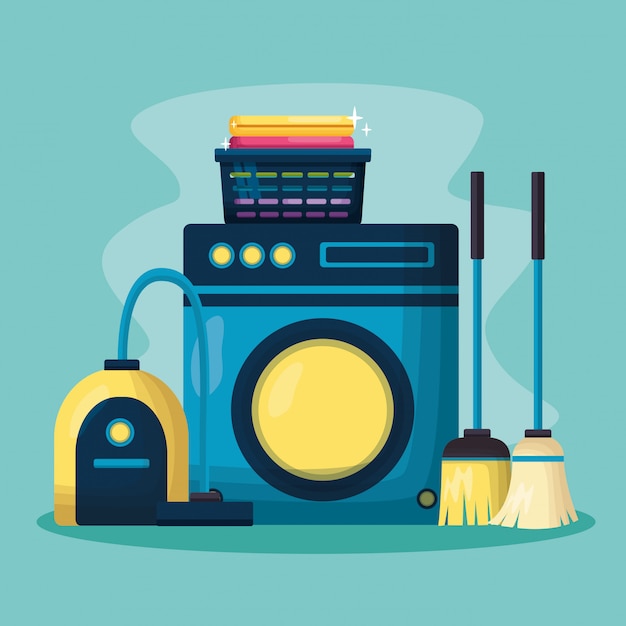 Free vector spring cleaning tools