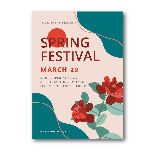 Free vector spring festival poster