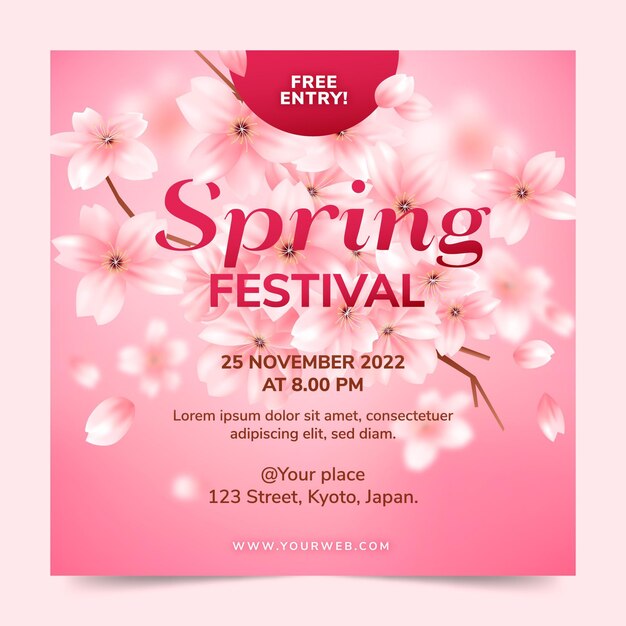 Spring festival square flyer