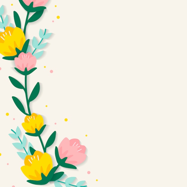 Free vector spring floral border illustration