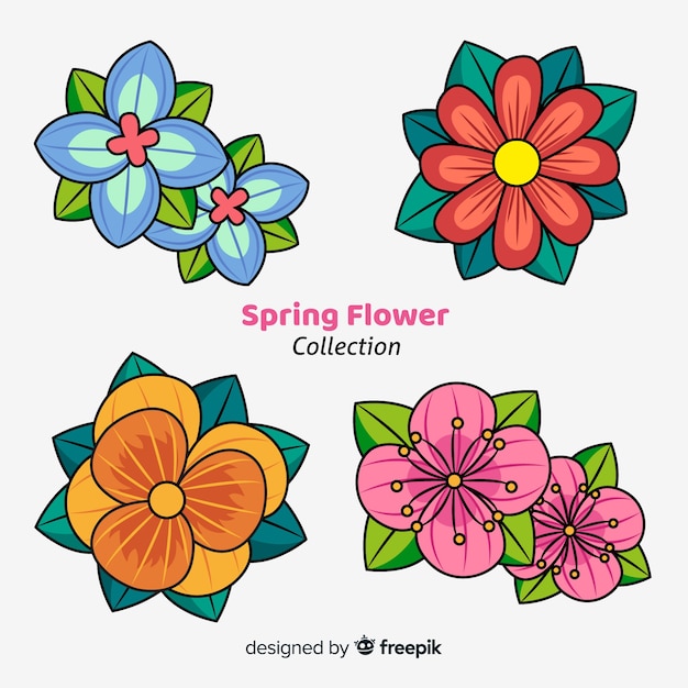 Free vector spring floral collection