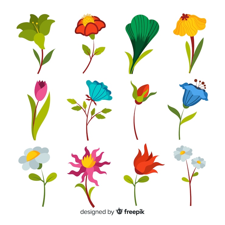 Free Vector spring floral collection