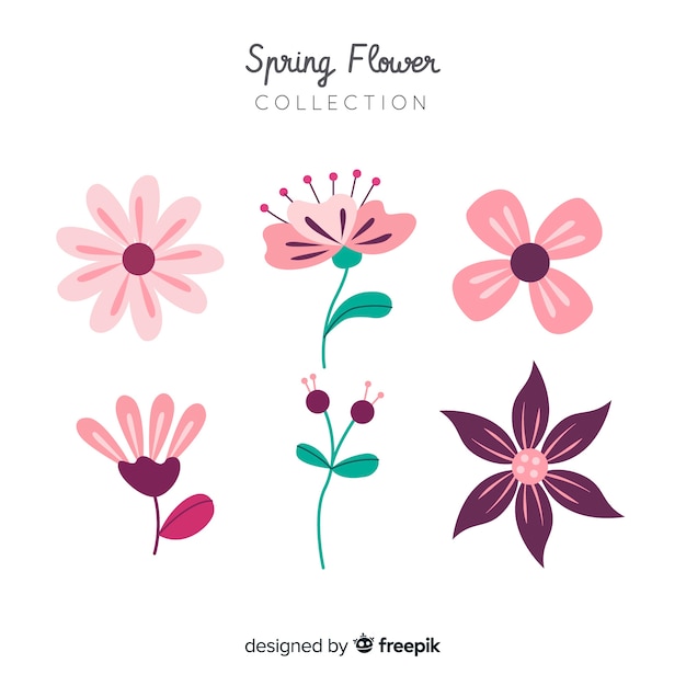 Free vector spring floral collection