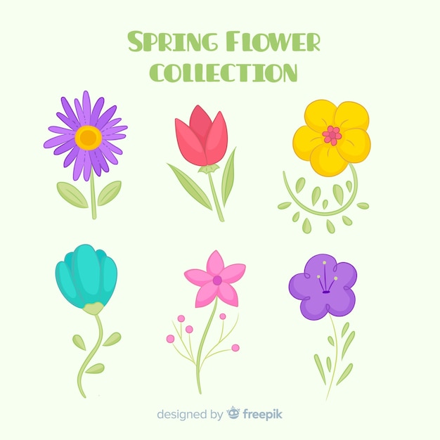 Free vector spring floral collection