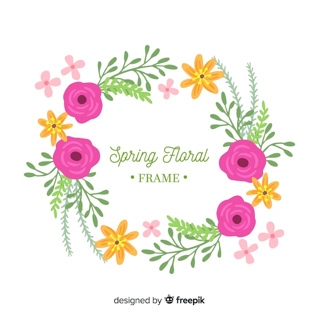 Free vector spring floral frame background