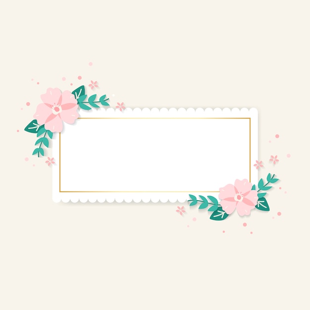 Spring floral frame illustration