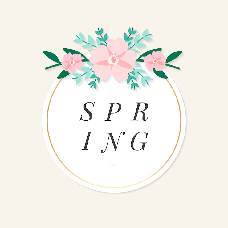 無料Vector 春の花のフレーム図
