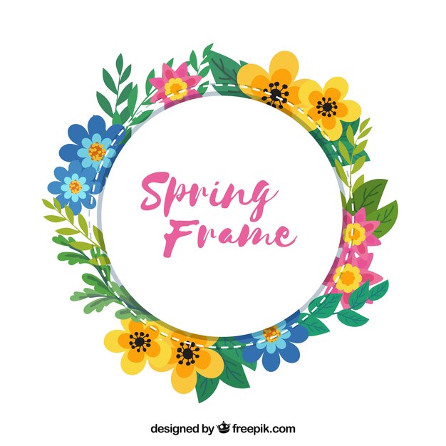 Spring floral frame