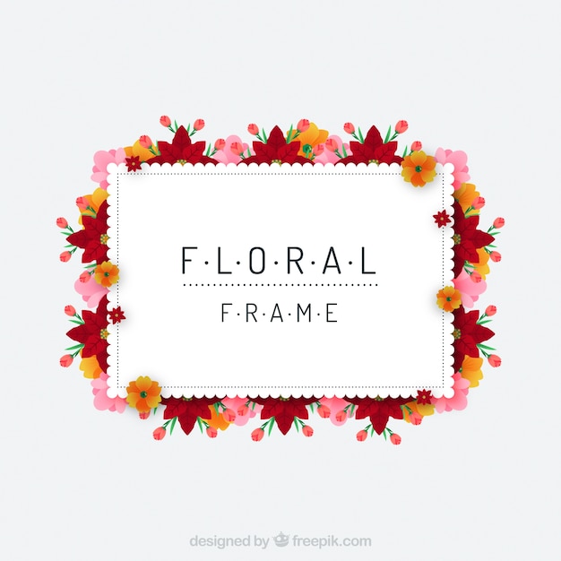 Free vector spring floral frame