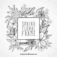 Free vector spring floral frame