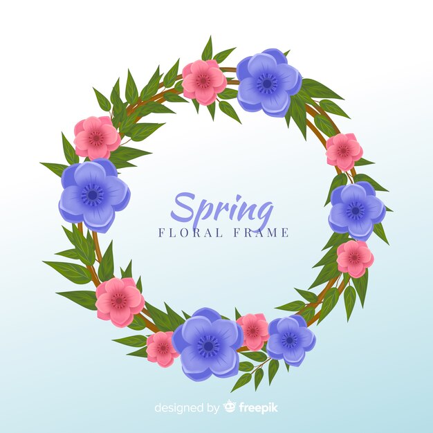 Spring floral frame