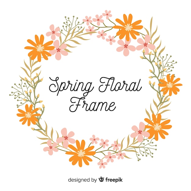 Free vector spring floral frame