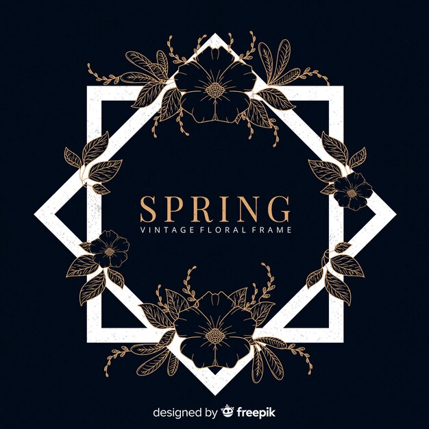 Free vector spring floral frame