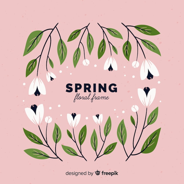 Free vector spring floral frame