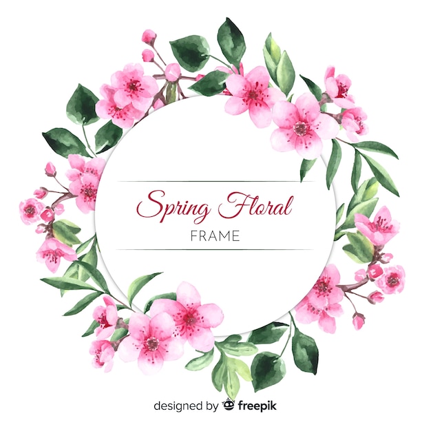 Free vector spring floral frame