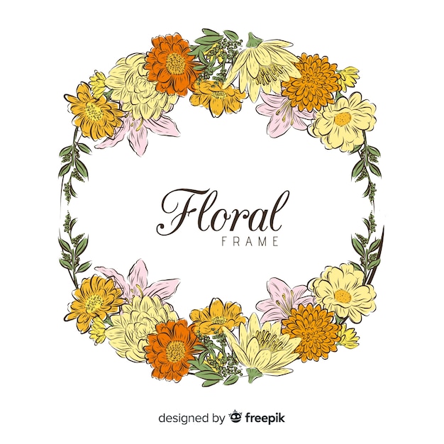 Free vector spring floral frame