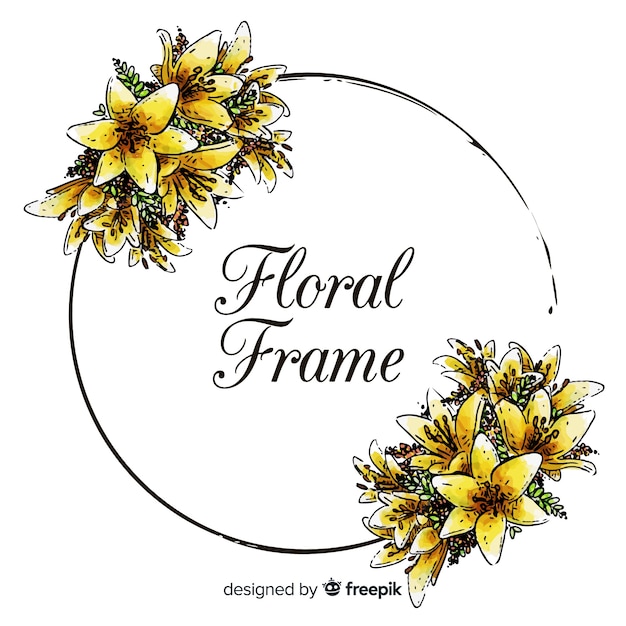 Free vector spring floral frame