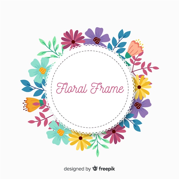 Spring floral frame