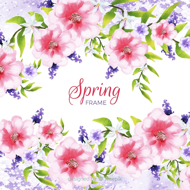 Spring floral frame