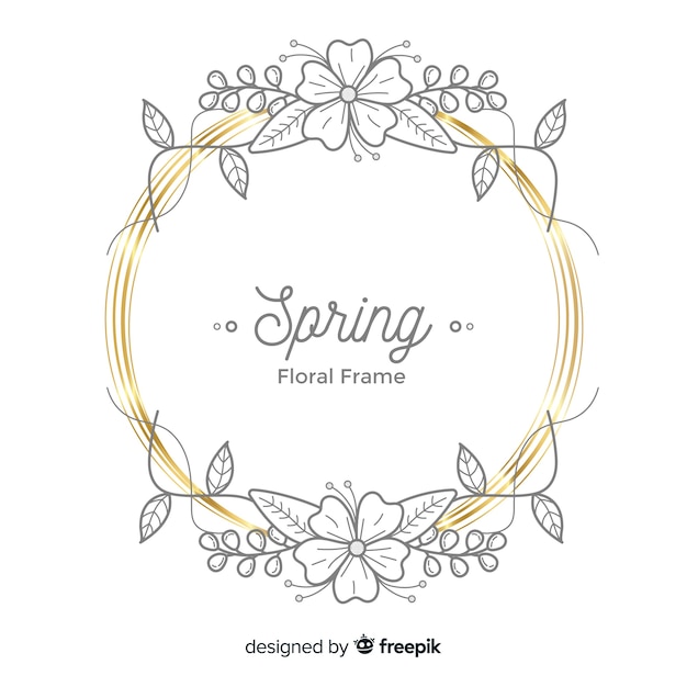 Spring floral frame