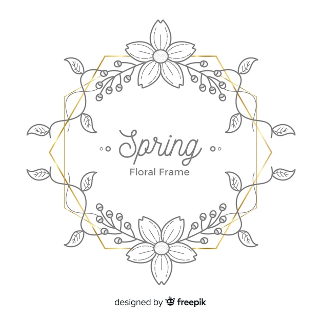 Free vector spring floral frame