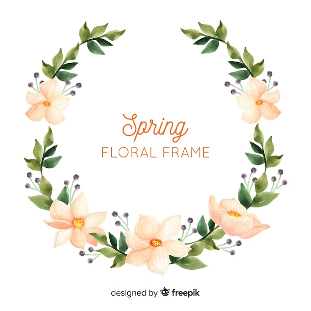 Free vector spring floral frame