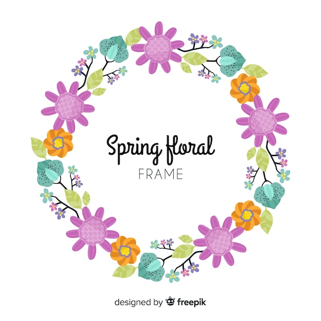 Spring floral frame