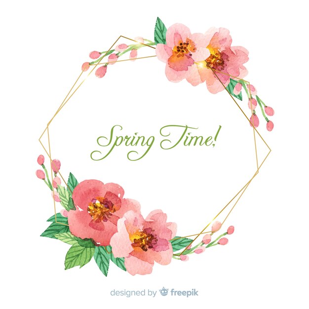 Spring floral frame