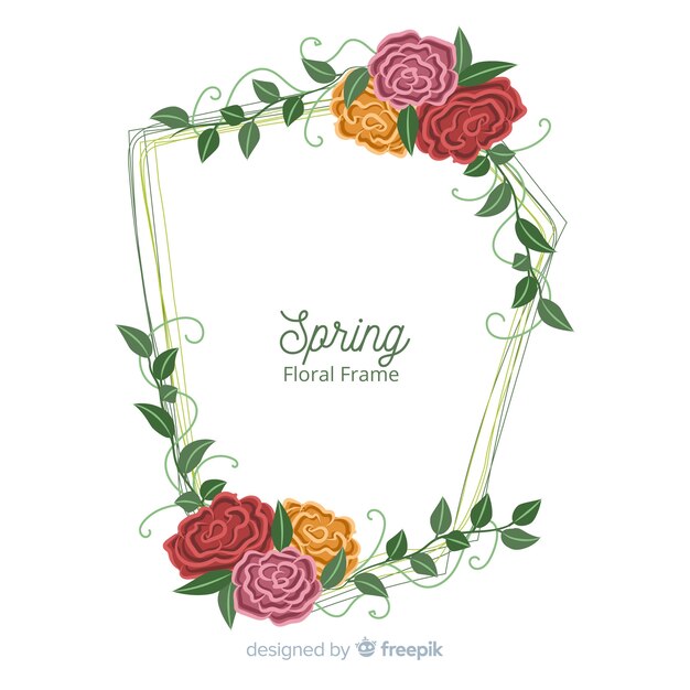 Spring floral frame