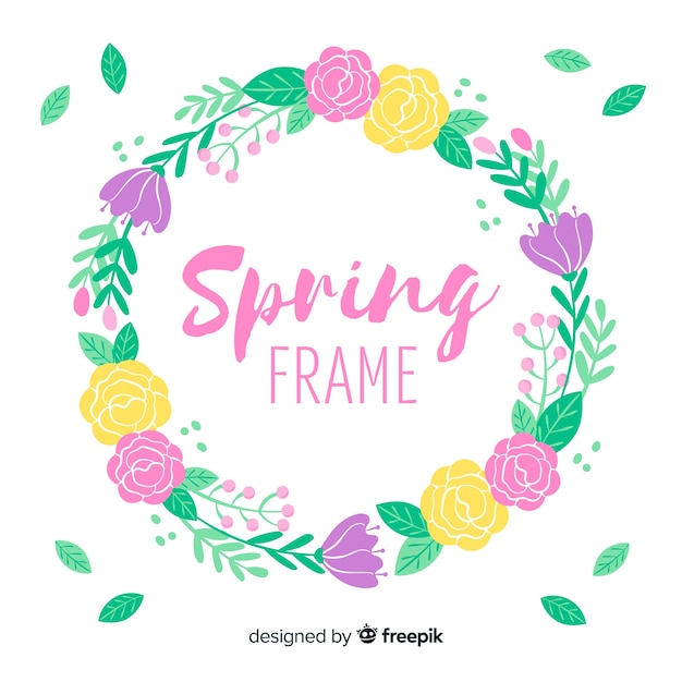 Spring floral frame