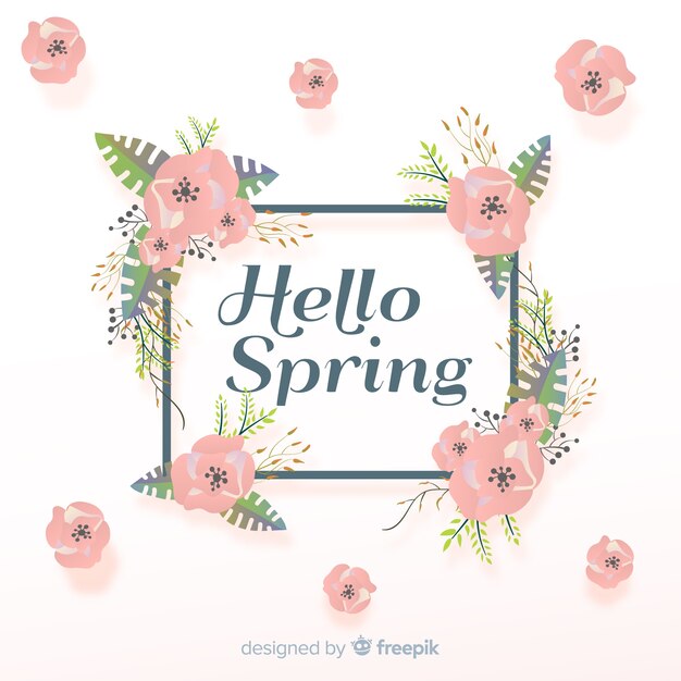 Spring floral frame