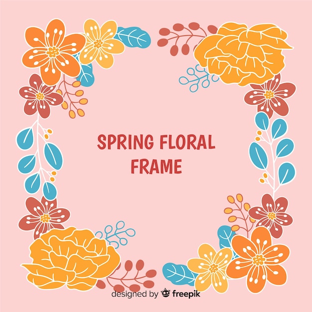 Spring floral frame