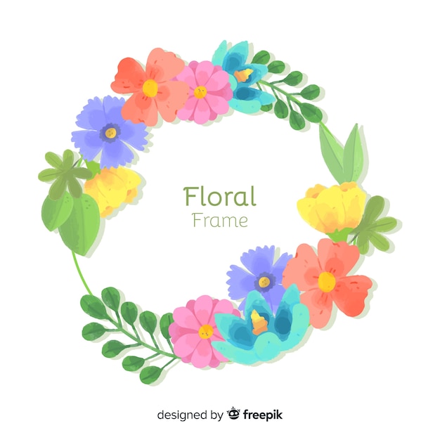 Spring floral frame