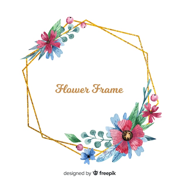 Spring floral frame