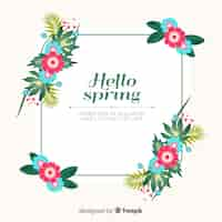 Free vector spring floral frame