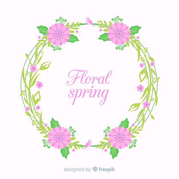 Spring floral frame